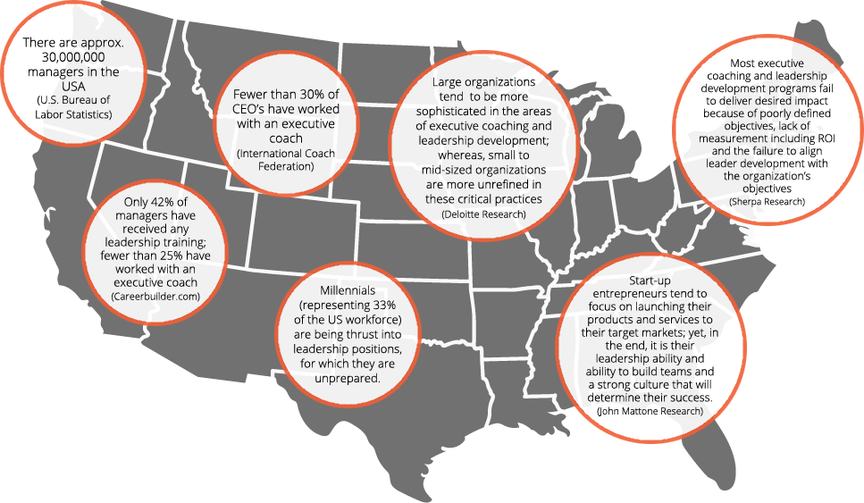 Executive Coaching Map - State of Leadership in the USA